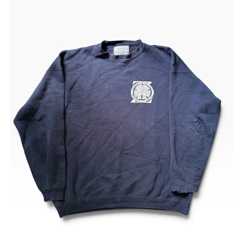 Vintage University Of Wisconsin Department Of Zoology Crewneck Sweatshirt Santee